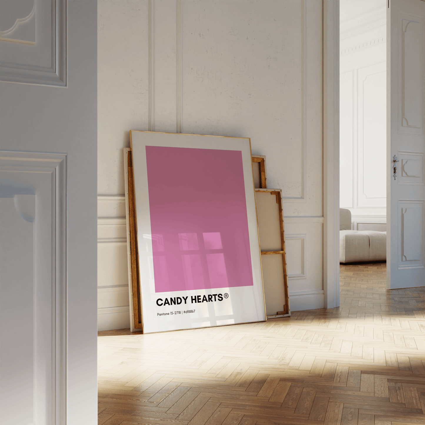 Candy Hearts Pantone Poster Print