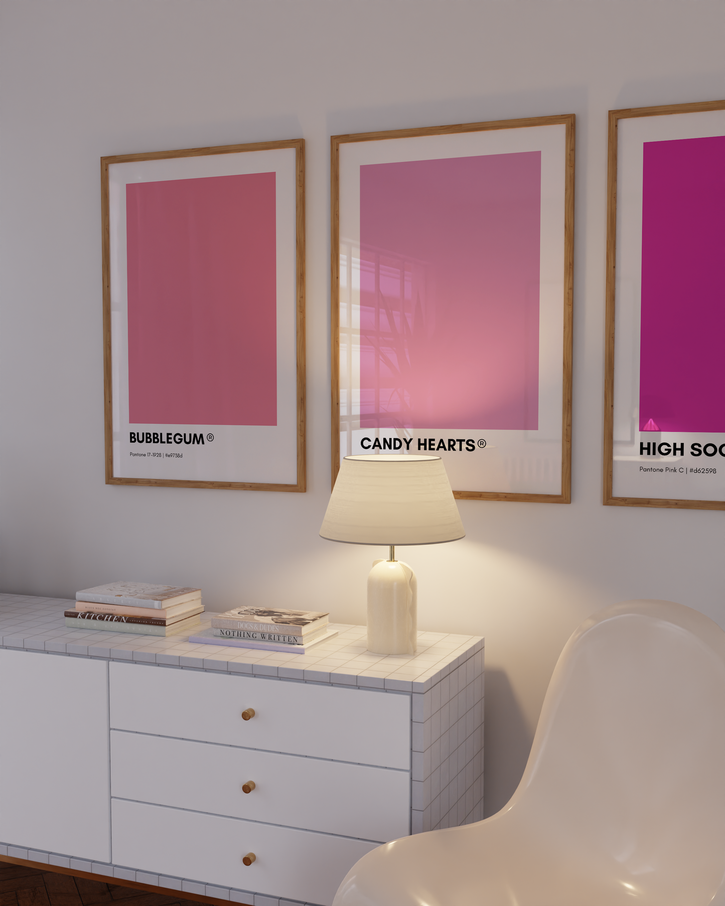 Candy Hearts Pantone Poster Print